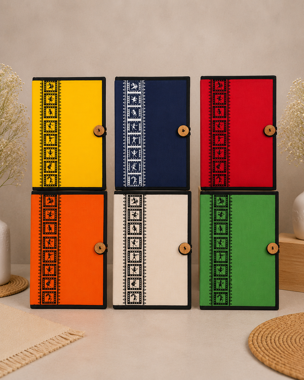 Button File Folder-Vertical Warli Print