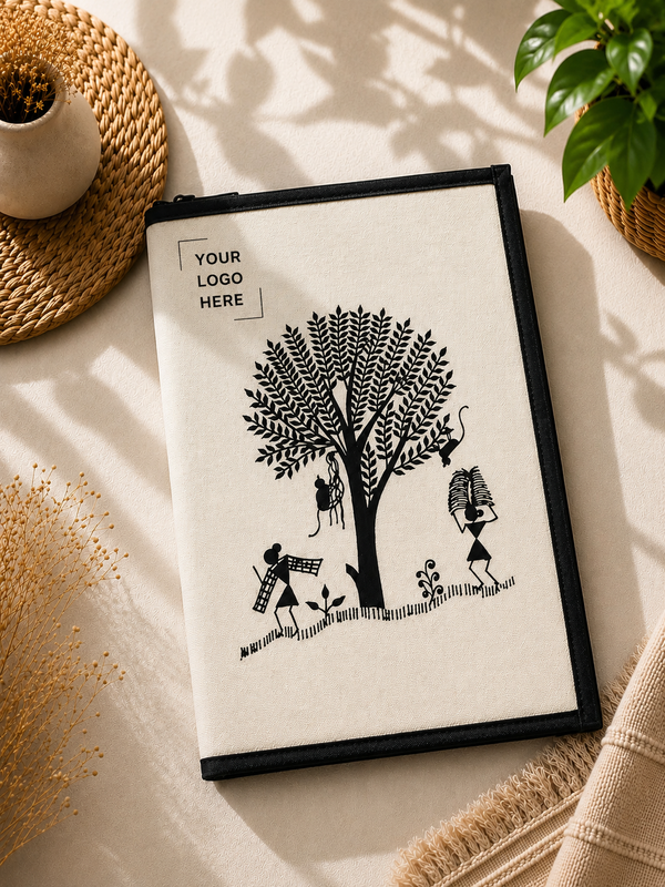 Zip File Folder | Warli Tree Design