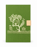 Forest Whisper Handmade Paper Diary - Moss Green