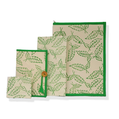 Exclusive Stationery Gift Hamper- Green Block Print
