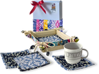 Tea Coaster Set with Tray Cotton - ColourBurst