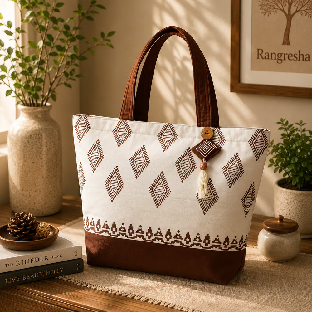 Red Diamond Elegance Tote Bag