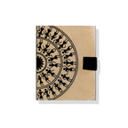 Handmade Paper Diary Small with metal button and cotton cover