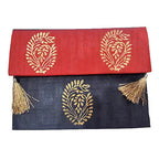 Silk Block Printed Clutch
