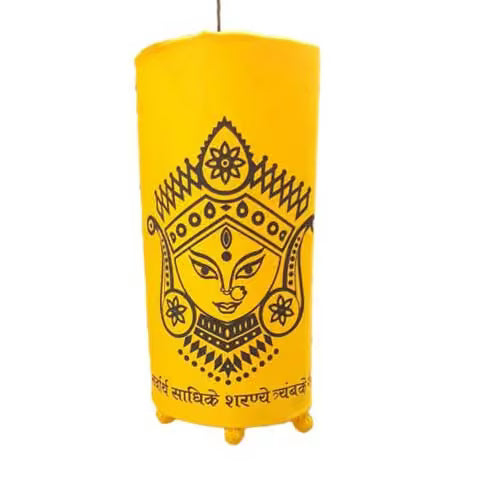 FABRIC FOLDING CIRCULAR DURGA LAMP SHADE
