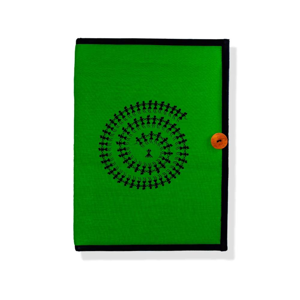 Button File Folder-Spiral Shape Warli Print