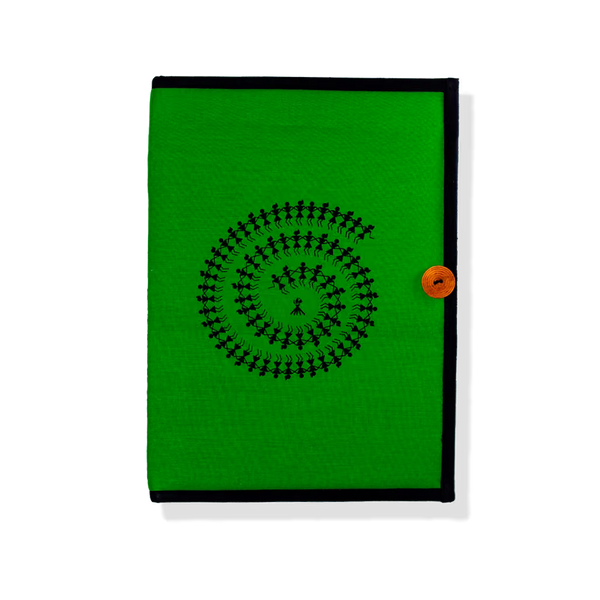 Button File Folder-Spiral Shape Warli Print