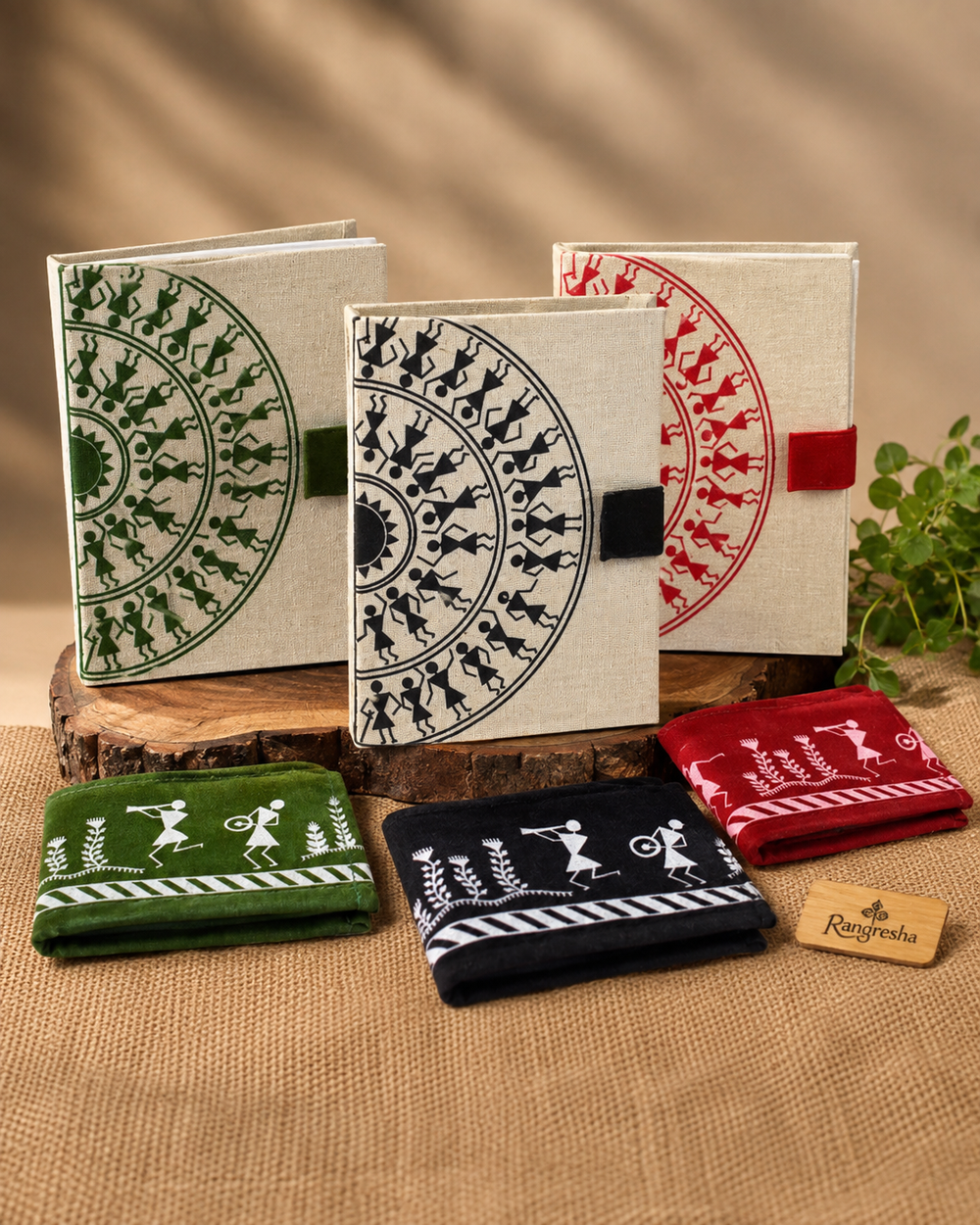 Warli Design Diary & Wallet Combo