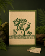 Forest Whisper - Handmade Zip File Folder - Natural Beige