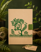 Forest Whisper Handmade Paper Diary - Natural Beige