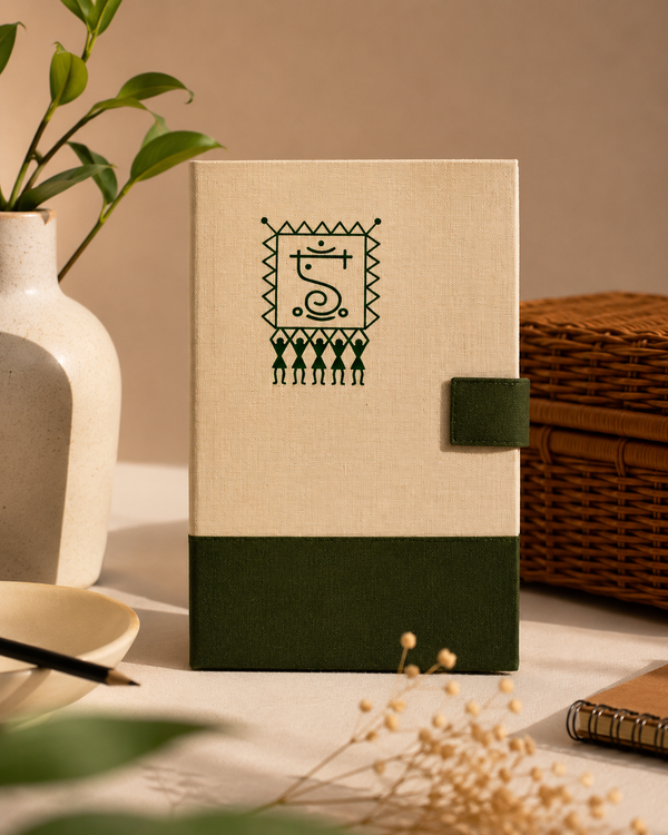 Ganpati Warli Art Diary - Green