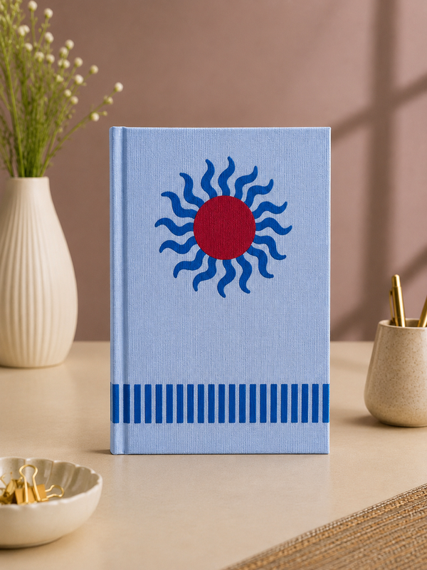 Sun Block Printed Diary - Blue
