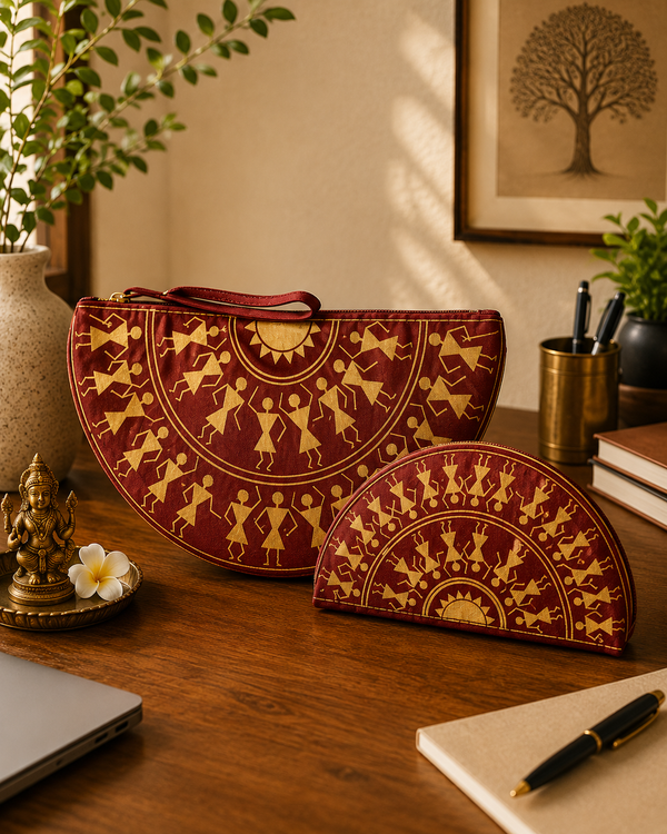 HALF ROUND MINI CLUTCH PURSE SET