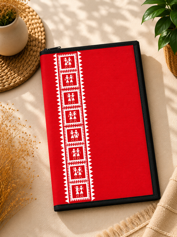 Zip File Folder-Vertical Shape Warli Print