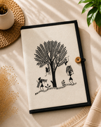 File Folder with Button | Warli Tree Design