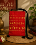 Warli Silk sling bags