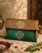 Silk Block Printed Clutch
