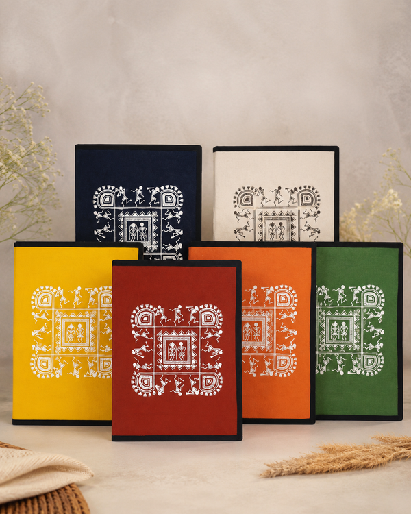 Zip File Folder-Square Shape Warli Print