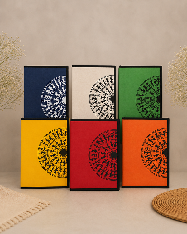 Zip File Folder-Semicircle Warli Print