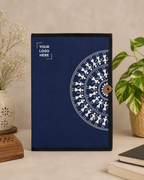 Handcrafted Button File Folder- Semicircle Warli Print