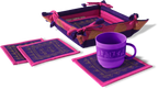 Tea Coaster Set with Tray-Cotton Silk