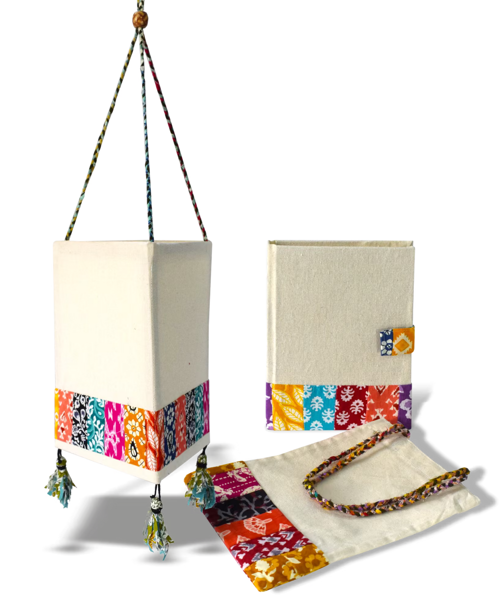 Colour Burst Lamps - Set of 2 Foldable Lanterns