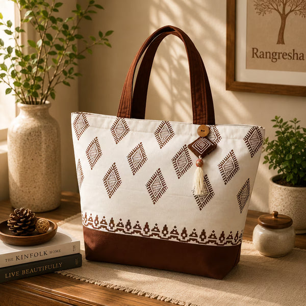 Red Diamond Elegance Tote Bag