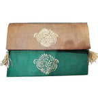 Silk Block Printed Clutch