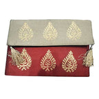 Silk Block Printed Clutch