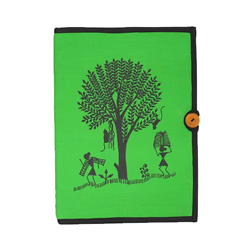 File Folder with Button I Warli Tree Design