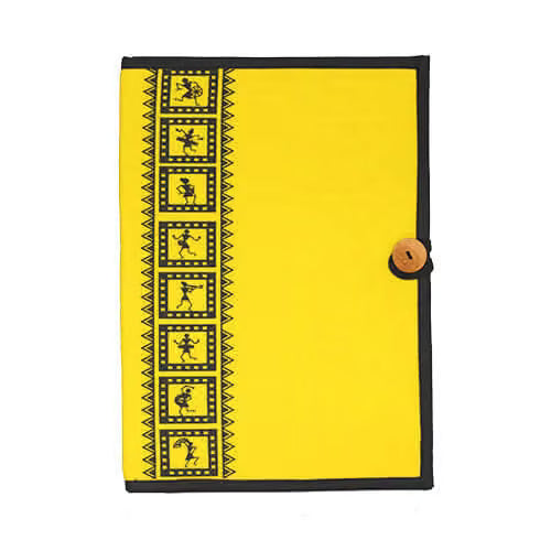 Button File Folder-Vertical Warli Print